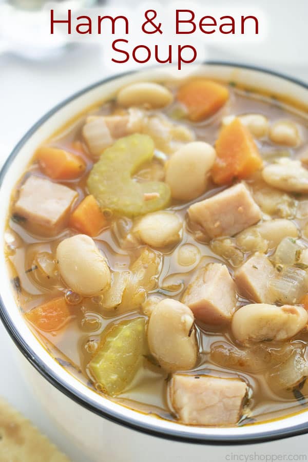 Text on image Ham & Bean Soup