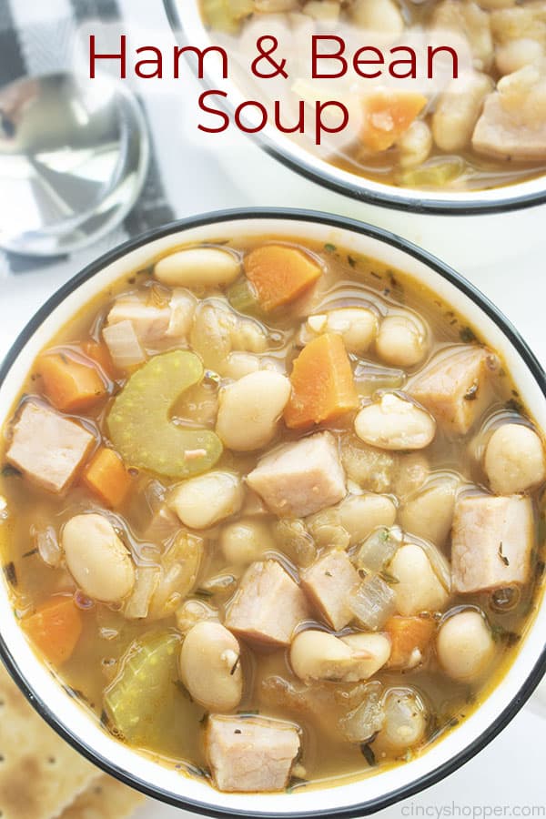 Text on image Ham & Bean Soup