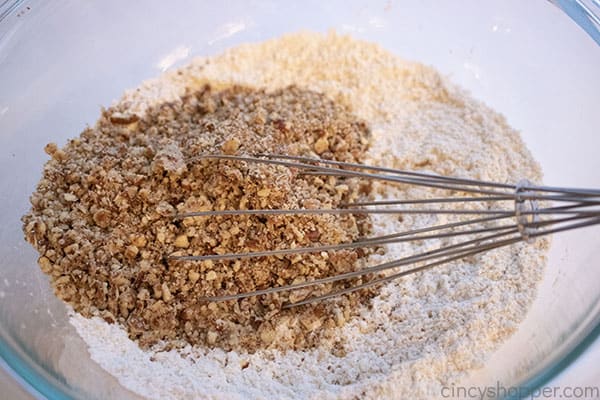 Pecans added to dry ingredients