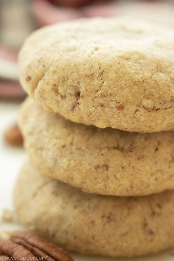 Closeup of cookies with pecans