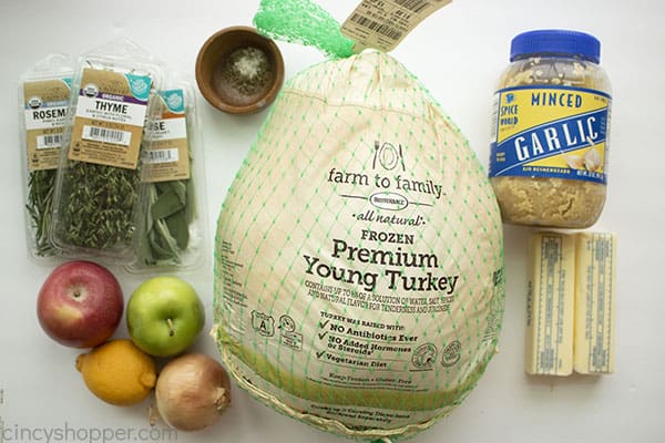 Ingredients for BEST Roasted Thanksgiving Turkey