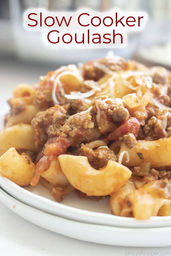 Text on image Slow Cooker Goulash