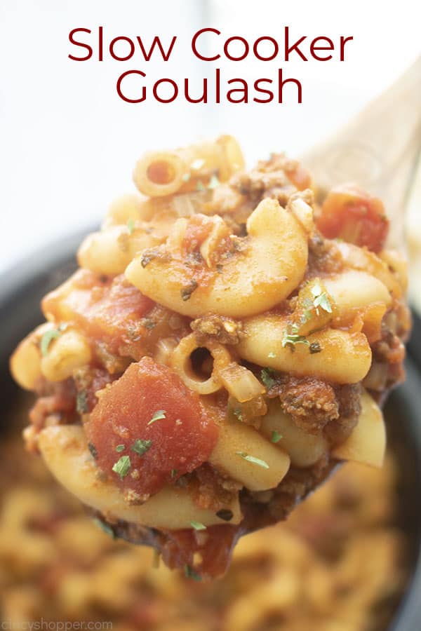 Text on image Slow Cooker Goulash