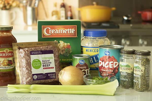 Ingredients to make Goulash