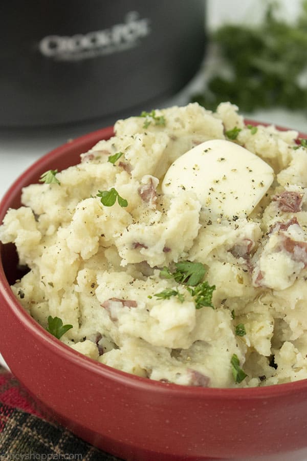 Slow Cooker Mashed Potatoes in a bowl