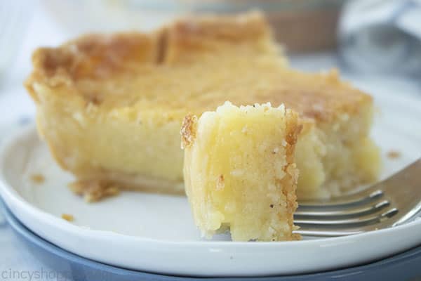 Fork with buttermilk pie 