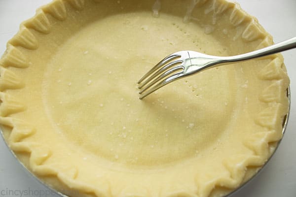 Fork docking pie crust