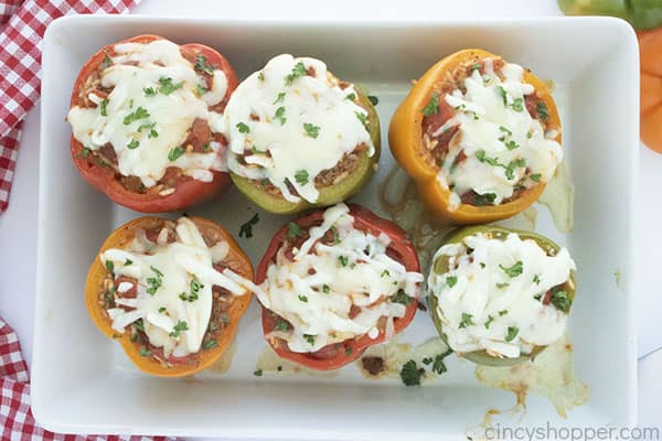 Baked stuffed peppers