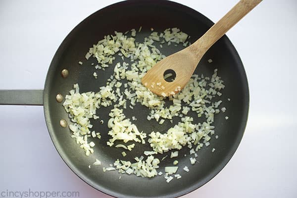 Onions in pan