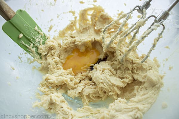 Egg yolk added to cookie dough