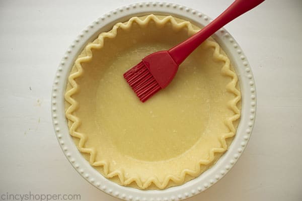 Egg washing pie crust