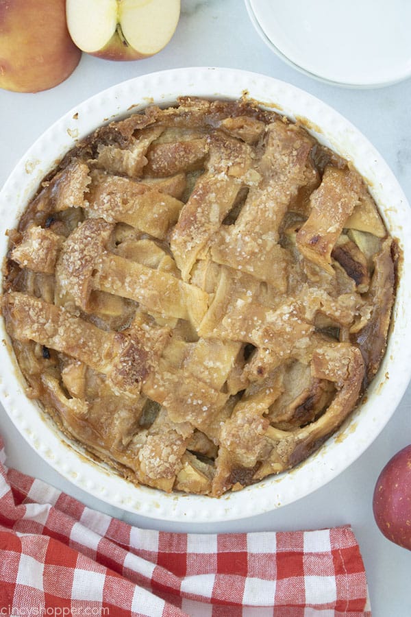 Grandmas pie on pie plate