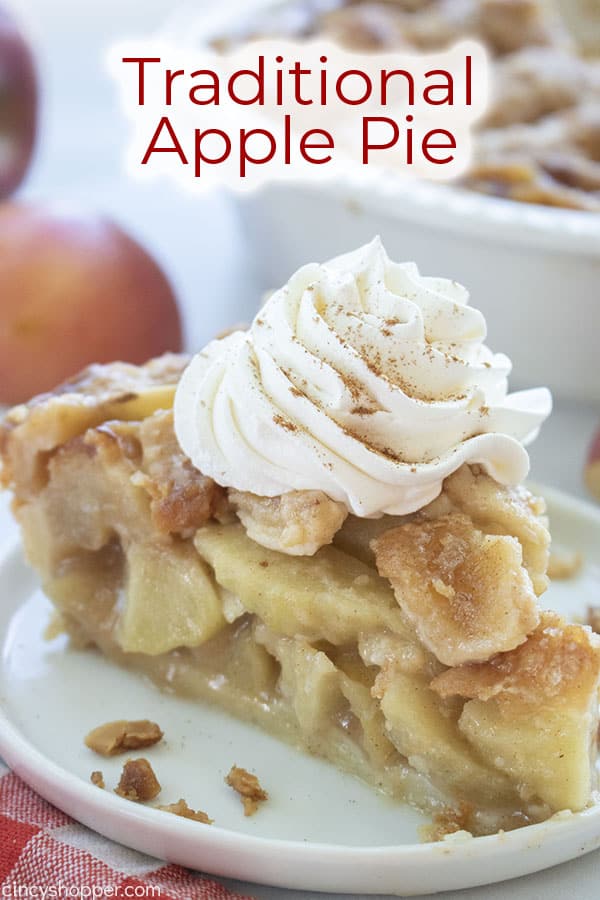 Text on image Traditional Apple Pie
