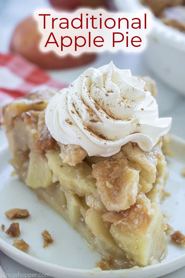 Text on image Traditional Apple Pie