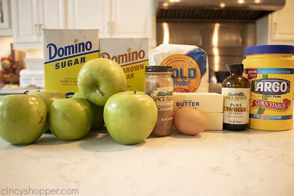 Ingredients for Apple Pie