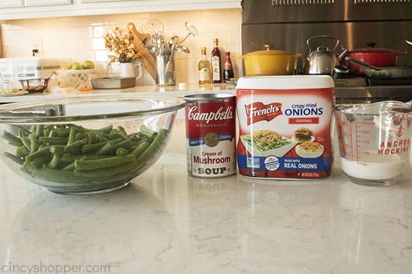 Ingredients for Green Bean Casserole