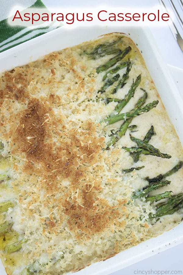 Text on image Asparagus Casserole