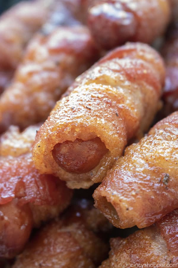 Bacon wrapped little smokies