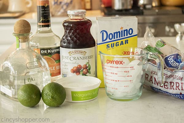 Cranberry Margarita ingredients