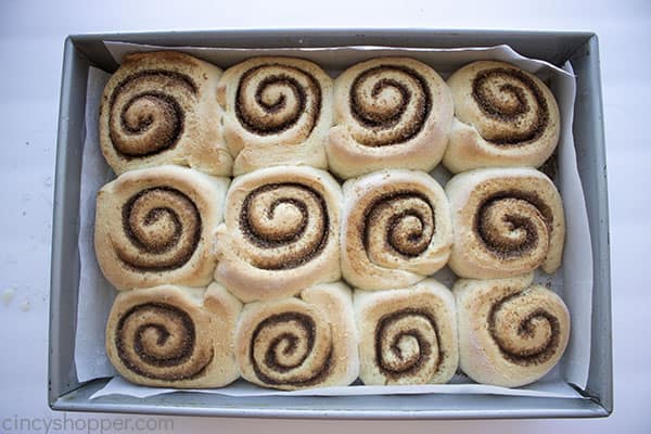 Fresh baked cinnamon rolls