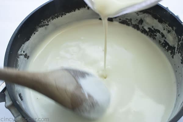 Adding heavy cream