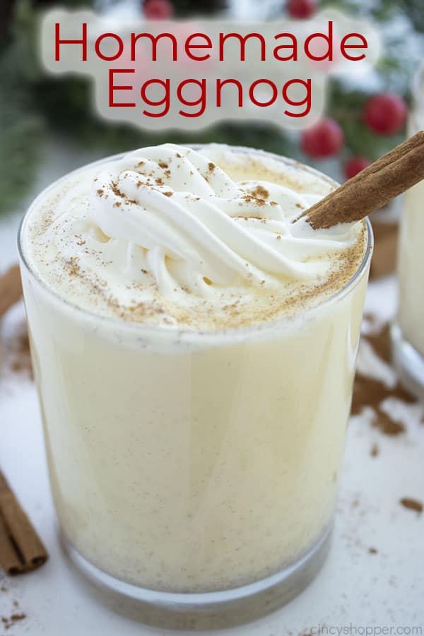 Text on image Homemade Eggnog