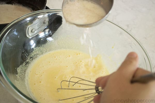 Tempering with warm milk