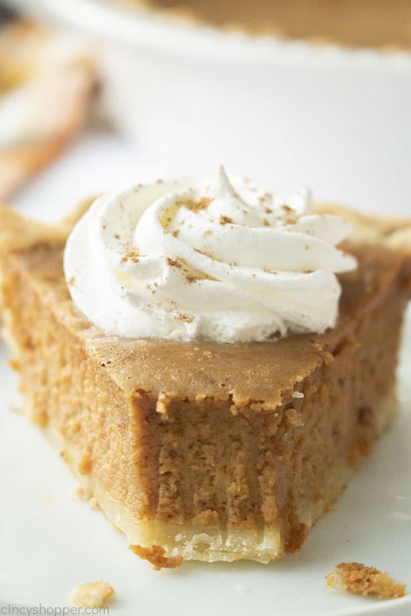 New Libbys Pumpkin Pie with whipped topping