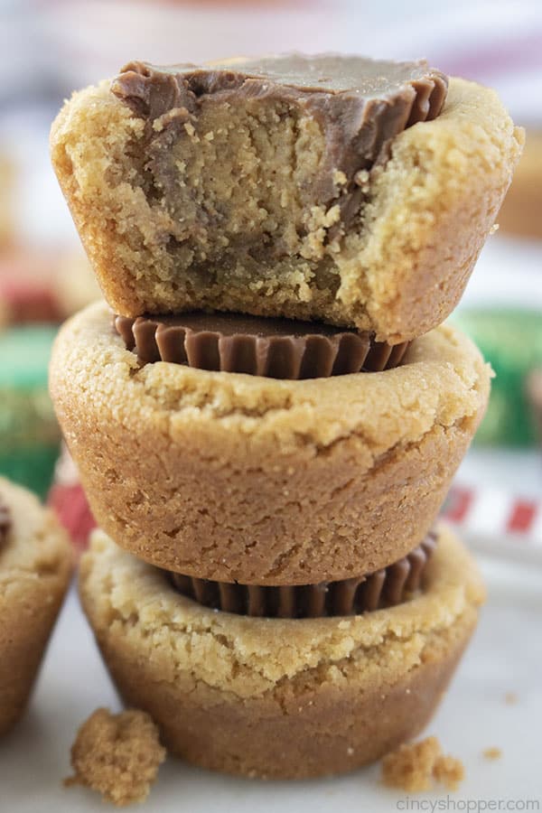 Stack of Peanut Butter Cup Cookies