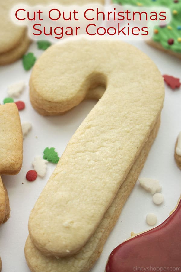 Text on image Cut Out Christmas Sugar Cookies