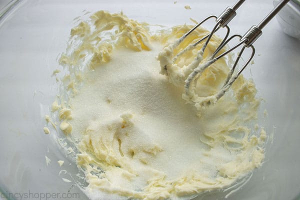 Sugar added to the butter