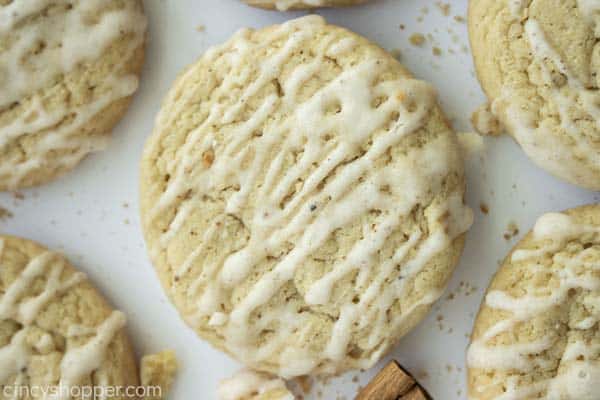 Eggnog glazed cookies