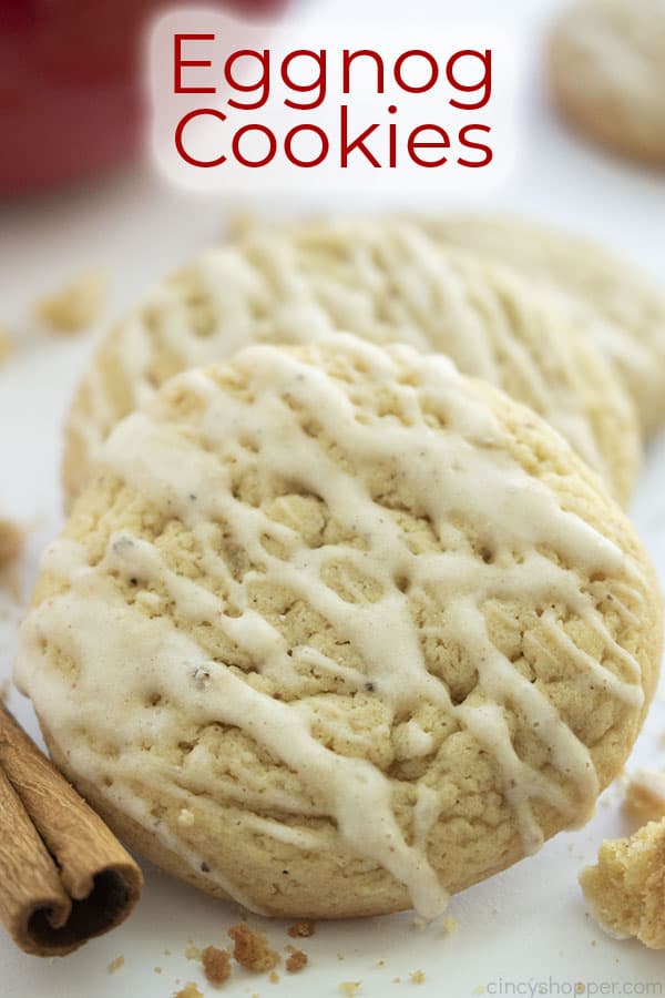 Text on image Eggnog Cookies