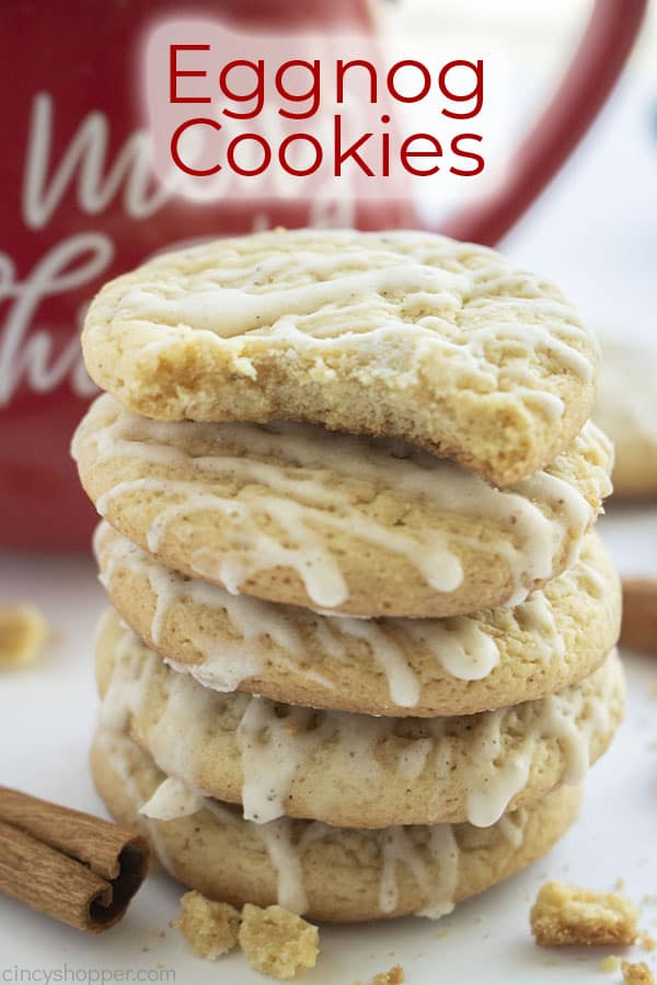 Text on image Eggnog Cookies