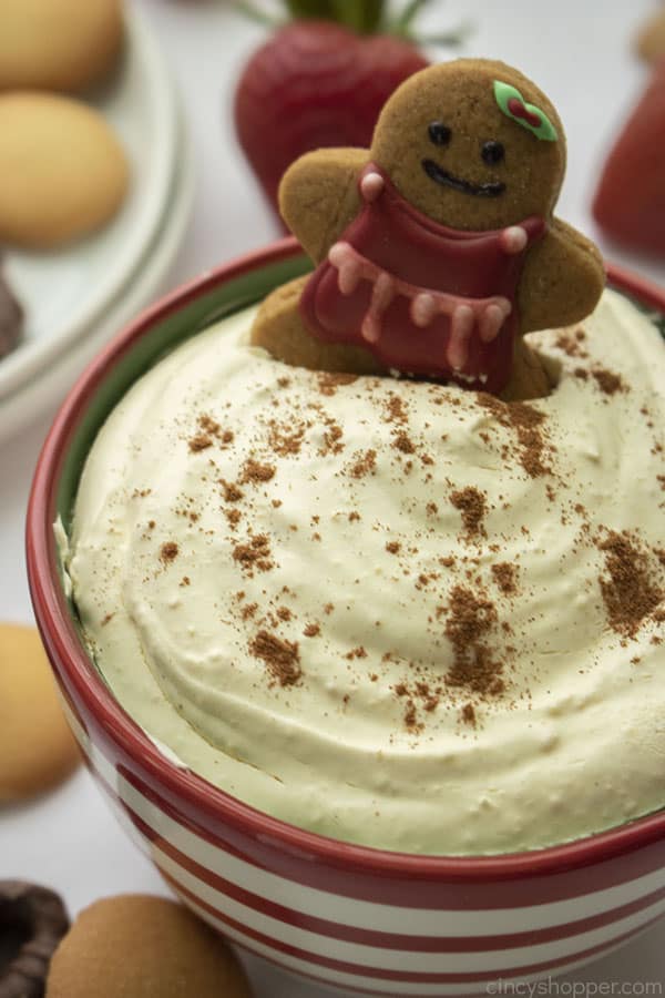 Eggnog Christmas Dip in a bowl