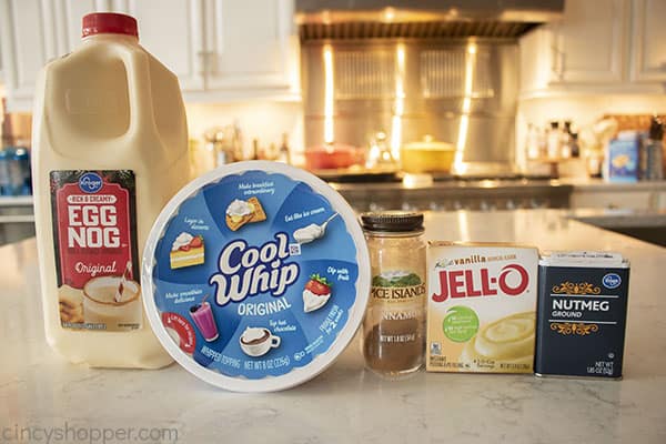 Ingredients for Eggnog Pudding Dip