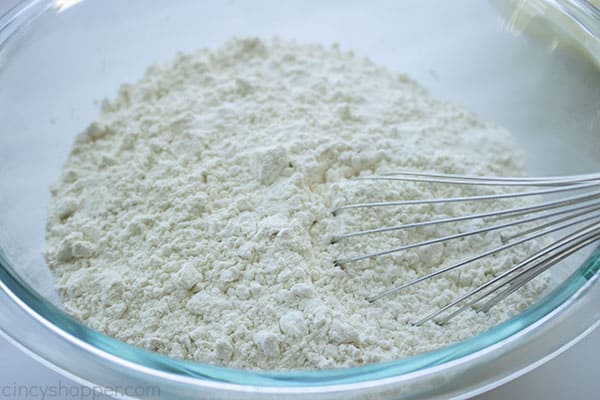 Dry ingredients in a bowl