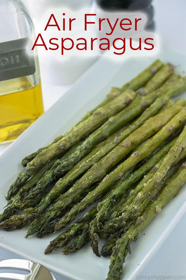 Text on image Air Fryer Asparagus 