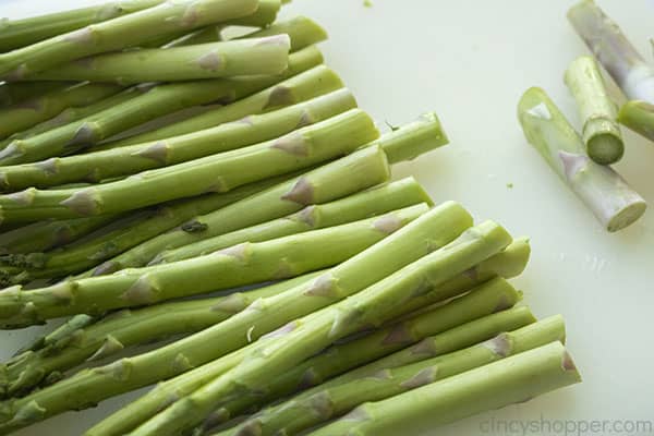 Trimmed asparagus 