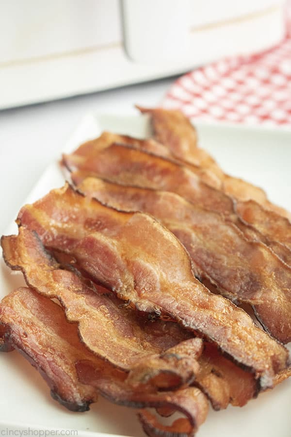 Perfect crispy bacon made in the air fryer