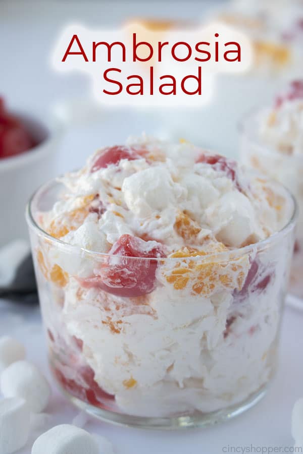 Text on image Ambrosia Salad