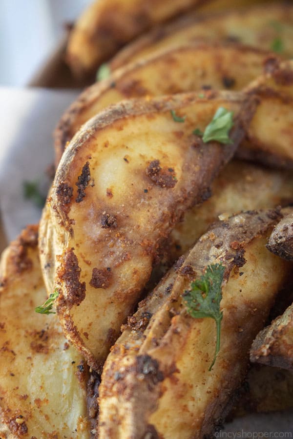 Oven potato wedges with seasonings