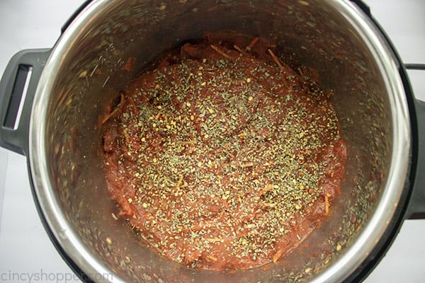 Spices added to sauce