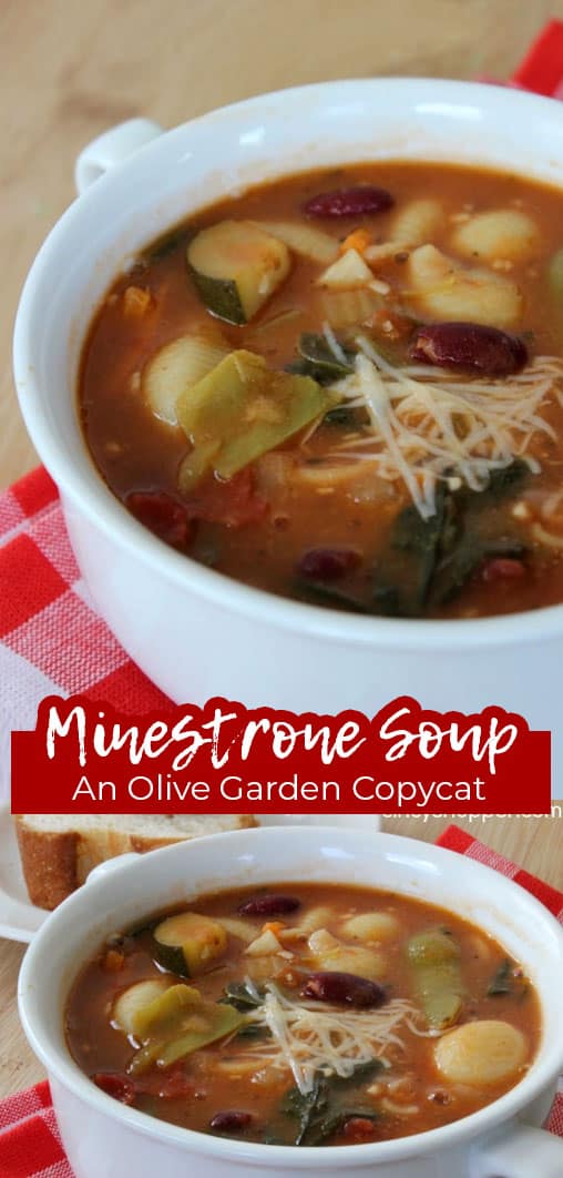 Long pin collage Minestrone Soup An Olive Garden CopyCat
