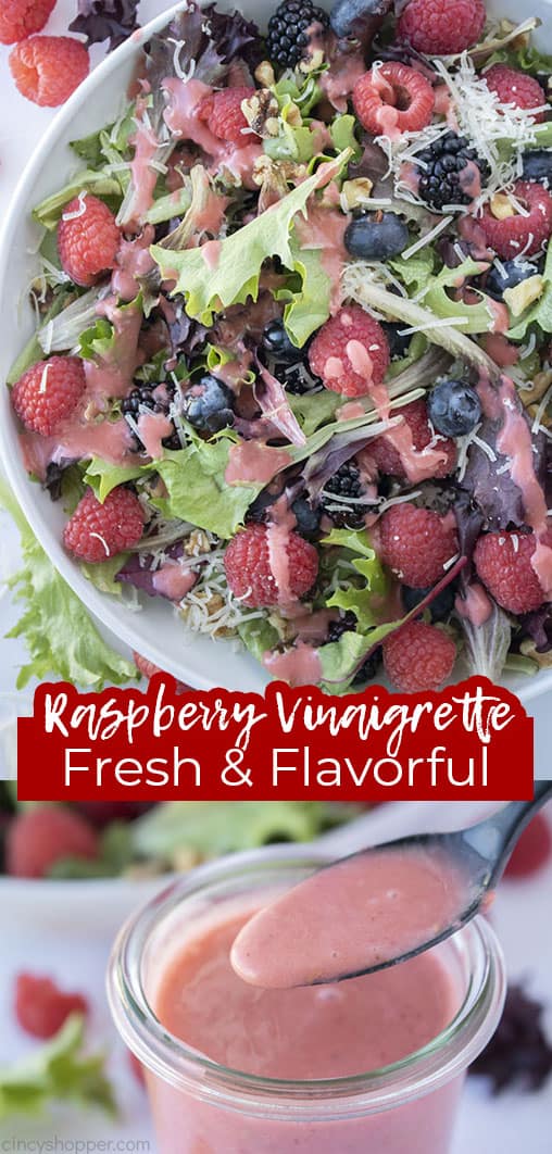 Long pin collage Raspberry Vinaigrette Fresh & Flavorful