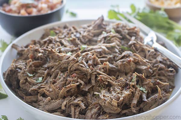 Shredded Beef Barbacoa in a bowl