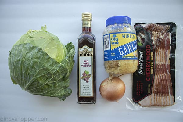 Ingredients for Southern Fried Cabbage