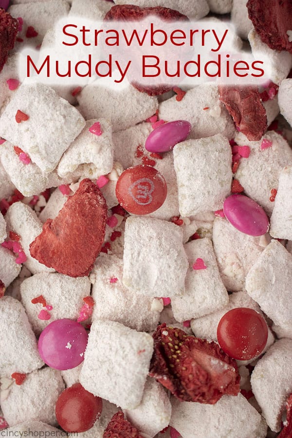 Text on image Strawberry Muddy Buddies