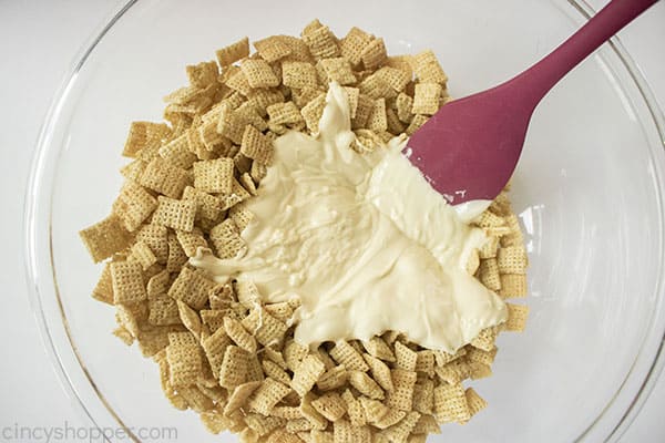 White Chocolate added to Chex Rice Cereal