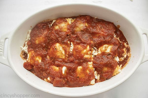 More sauce added to Italian casserole